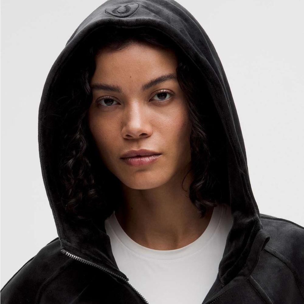 Lululemon Athletica Velour/Velvet Scuba Zip Up